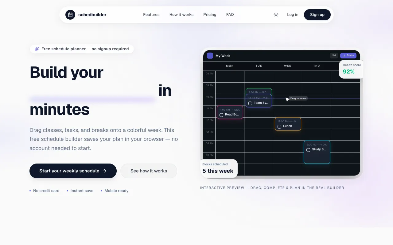 schedbuilder 官网预览