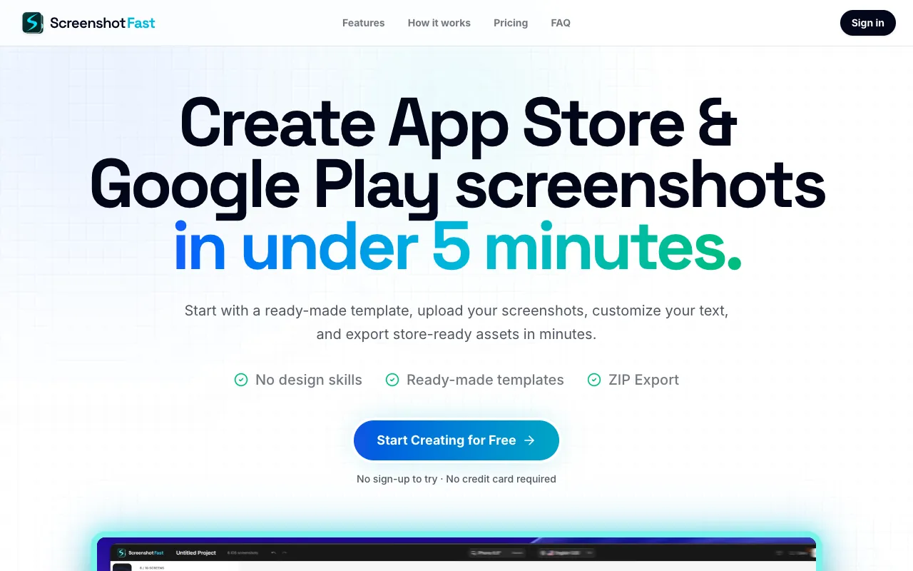 Screenshot Fast 官网预览