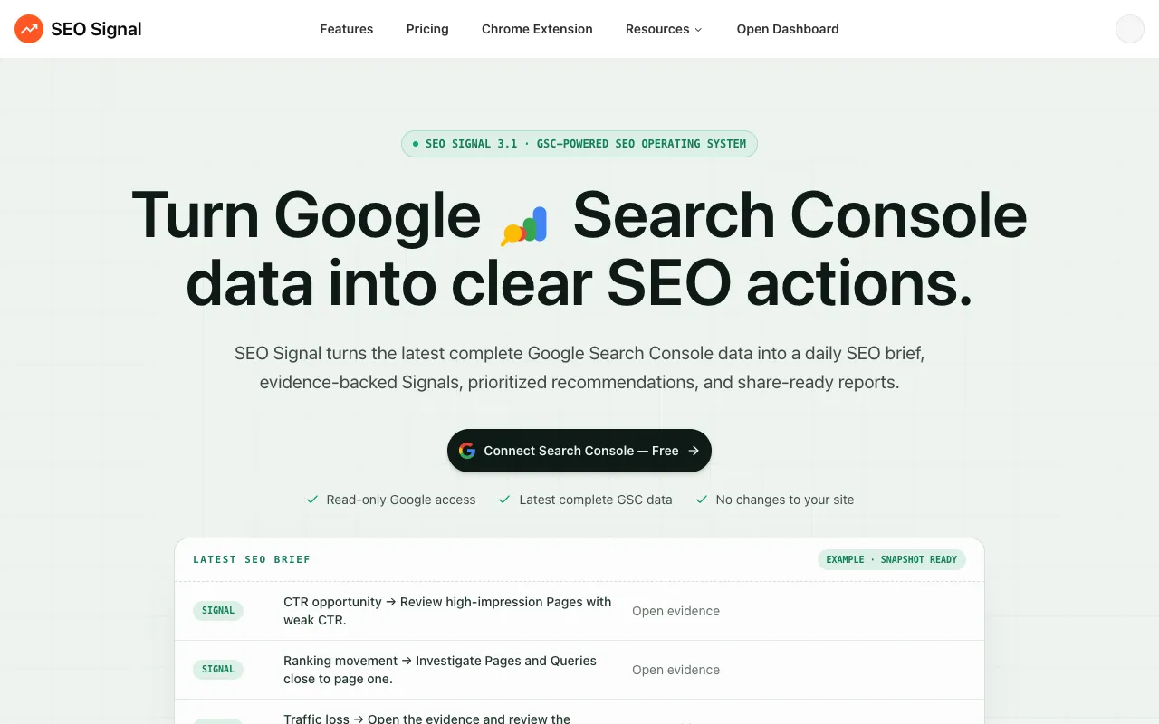 SEO Signal 官网预览
