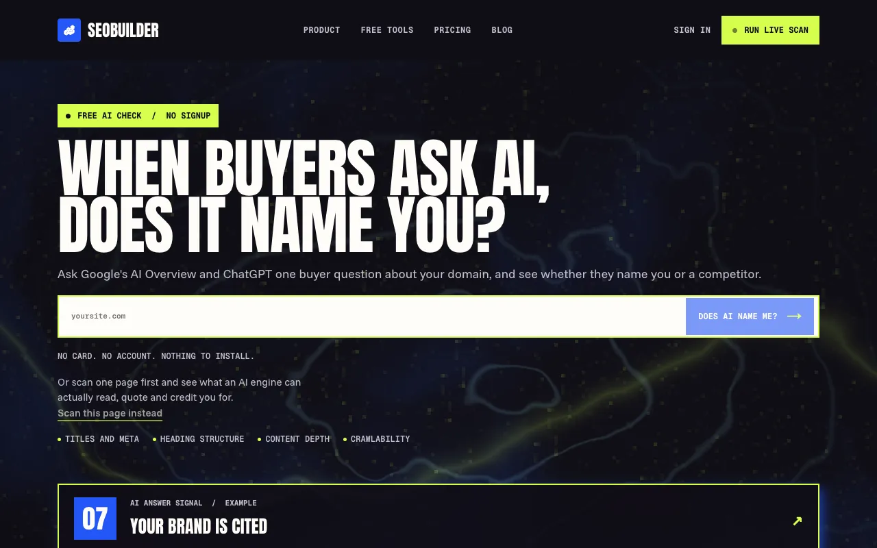 SEOBuilder 官网预览