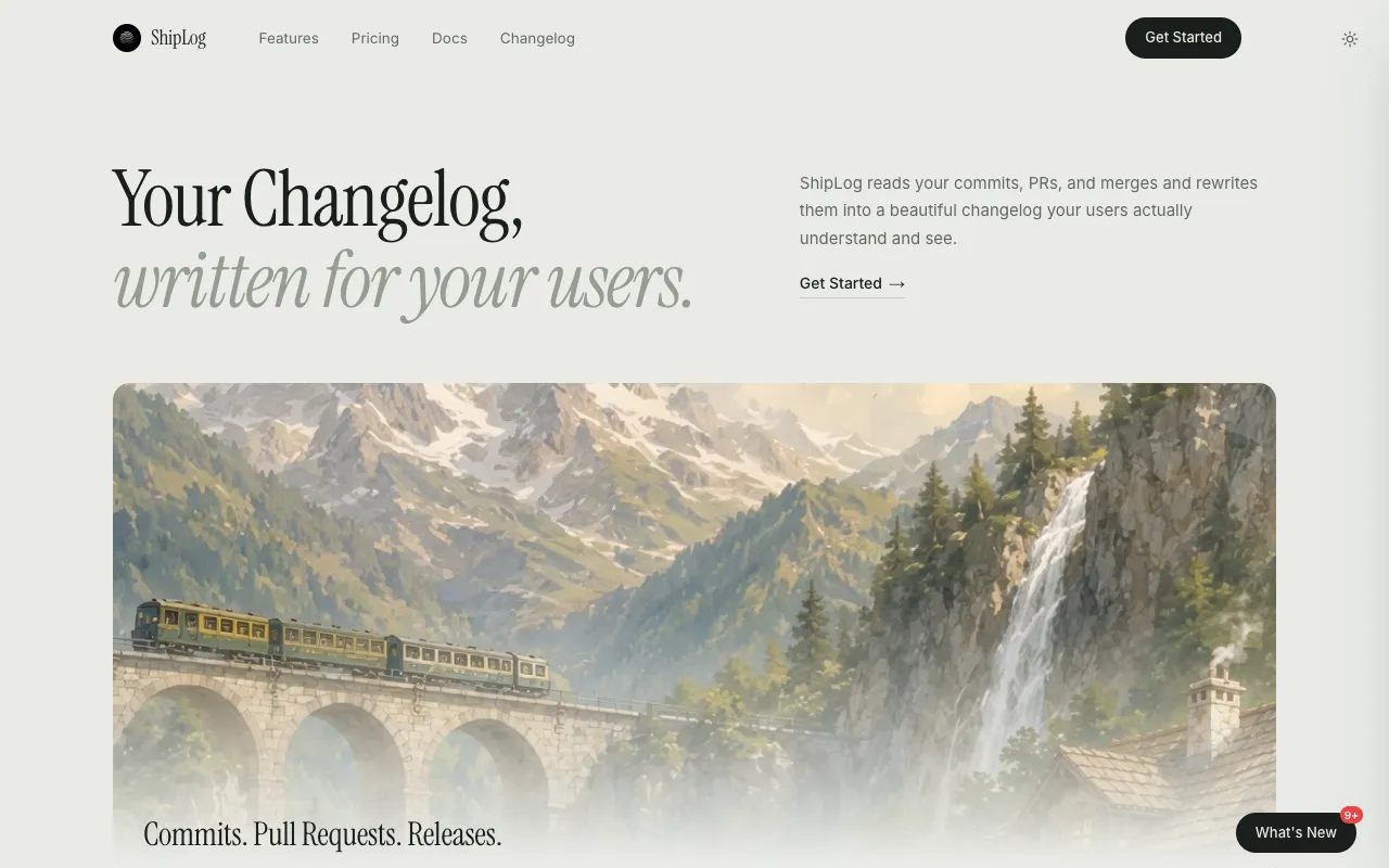 Preview of the ShipLog website