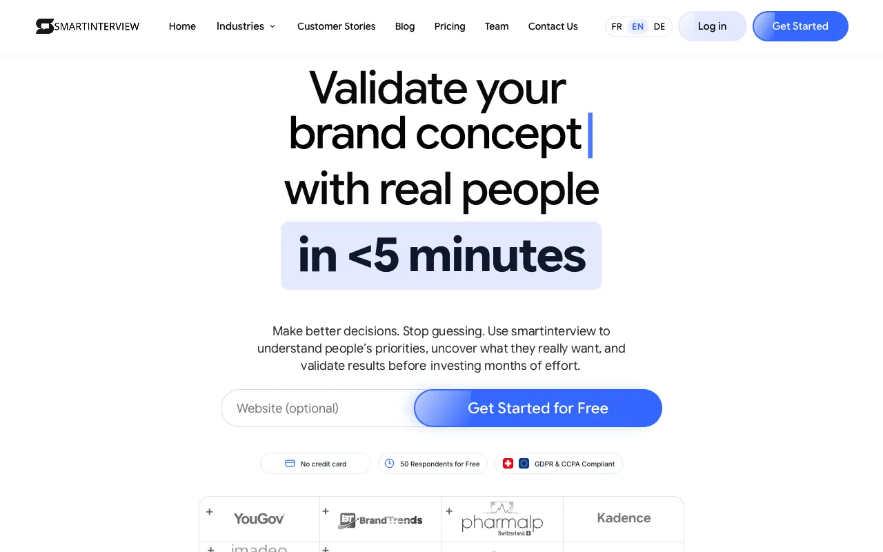 Preview of the SmartInterview website