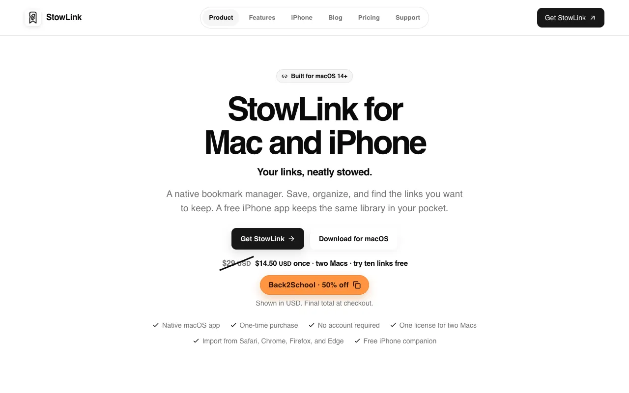 StowLink 官网预览