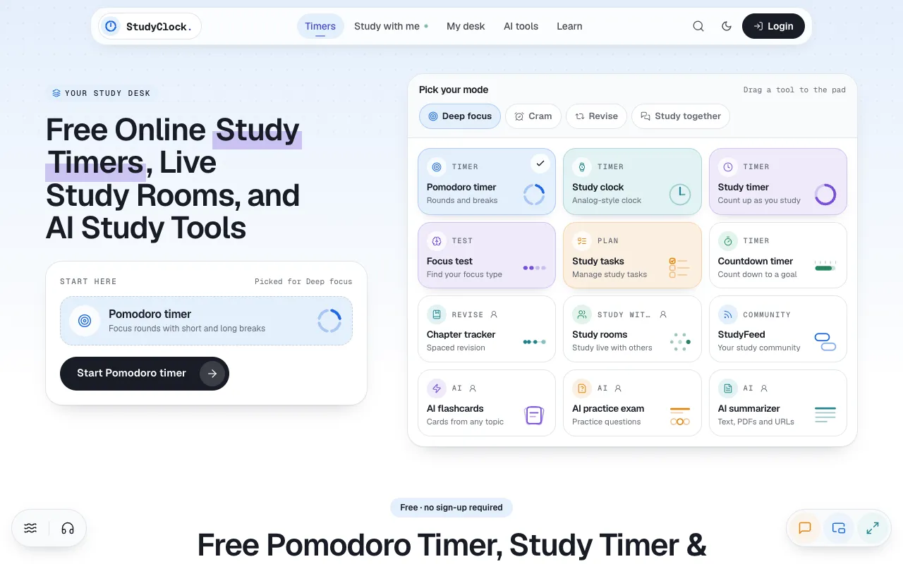 StudyClock 官网预览