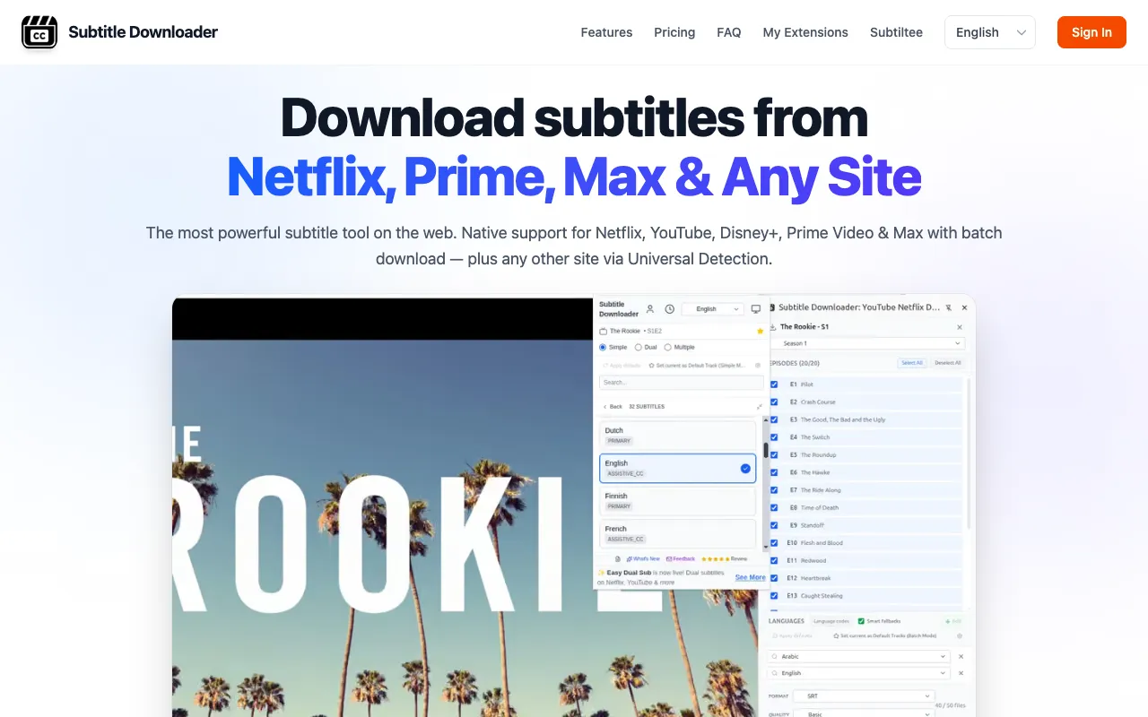Subtitle Downloader 官网预览
