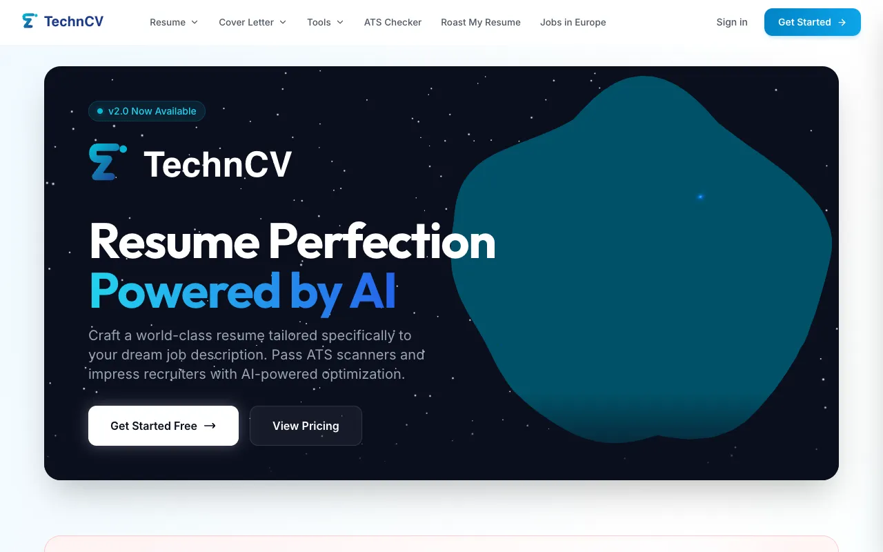 TechnCV 官网预览
