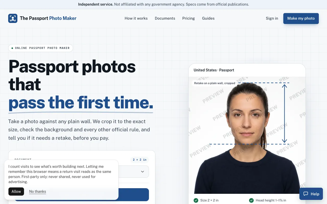 The Passport Photo Maker 官网预览