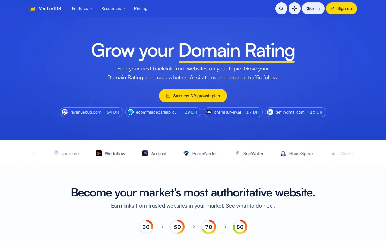 Preview of the VerifiedDR website