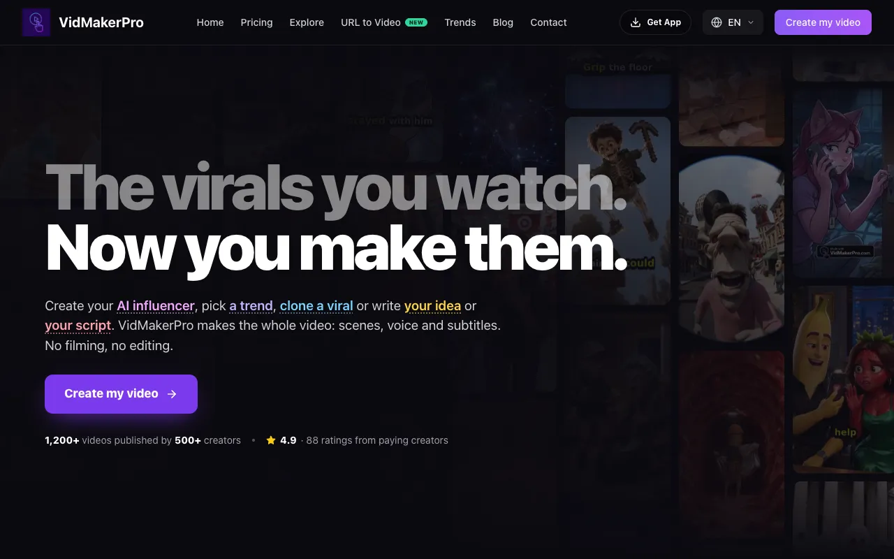 VidMakerPro 官网预览