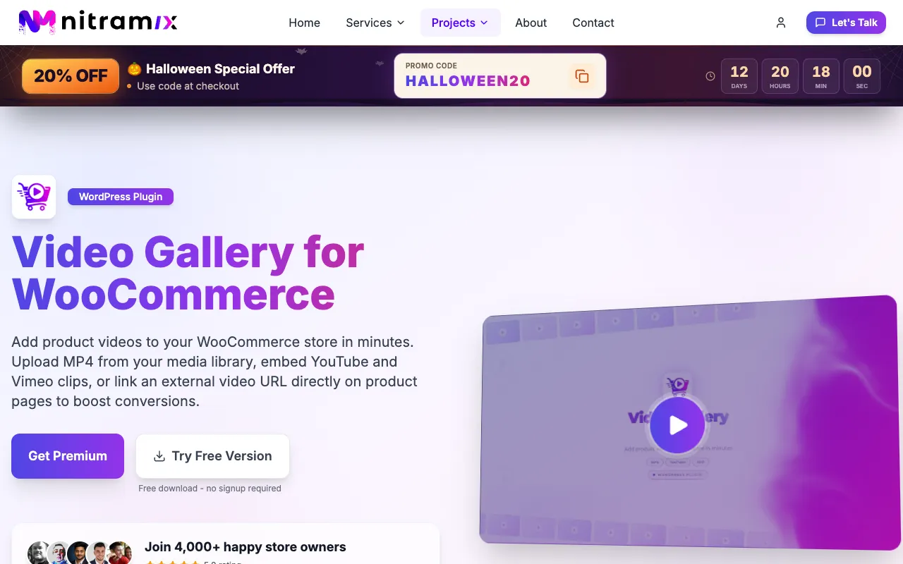 Video Gallery for WooCommerce 官网预览