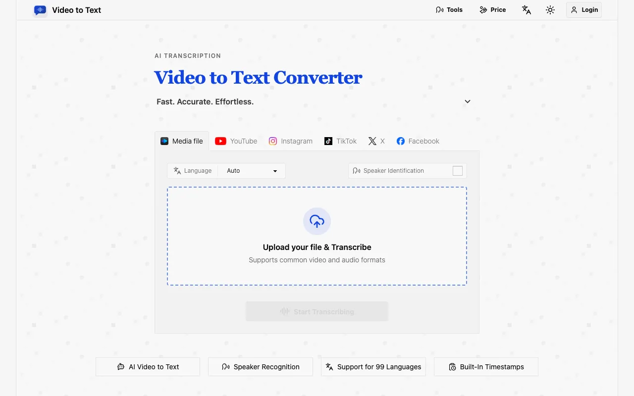 Video to Text 官网预览
