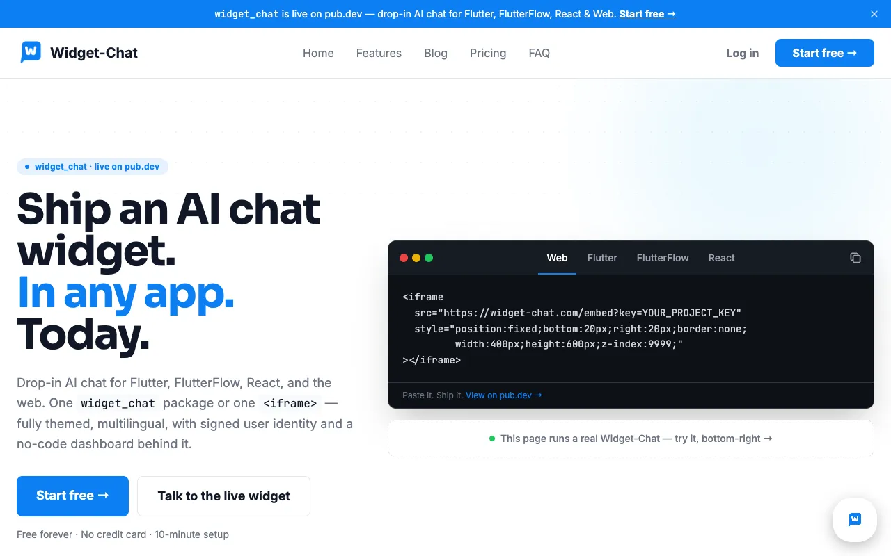 Widget-Chat 官网预览