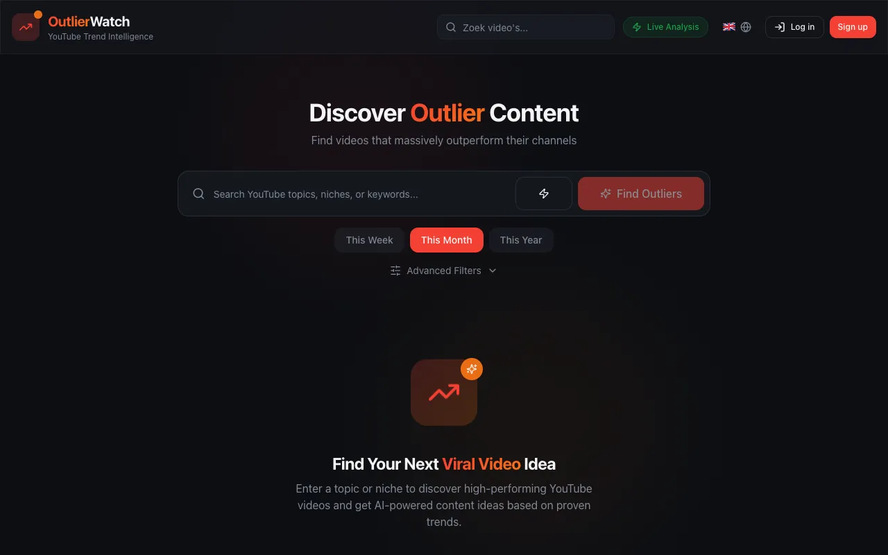 Preview of the OutlierWatch website